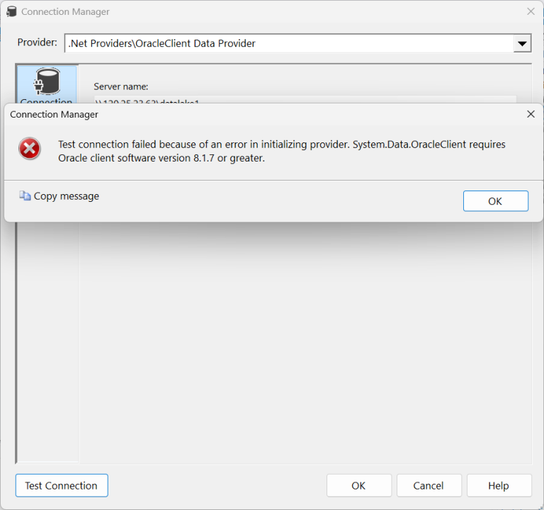 Solved system data oracleclient requires oracle client software